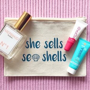 🐚 She Sells Sea Shells - Beach Makeup Bag 🐚